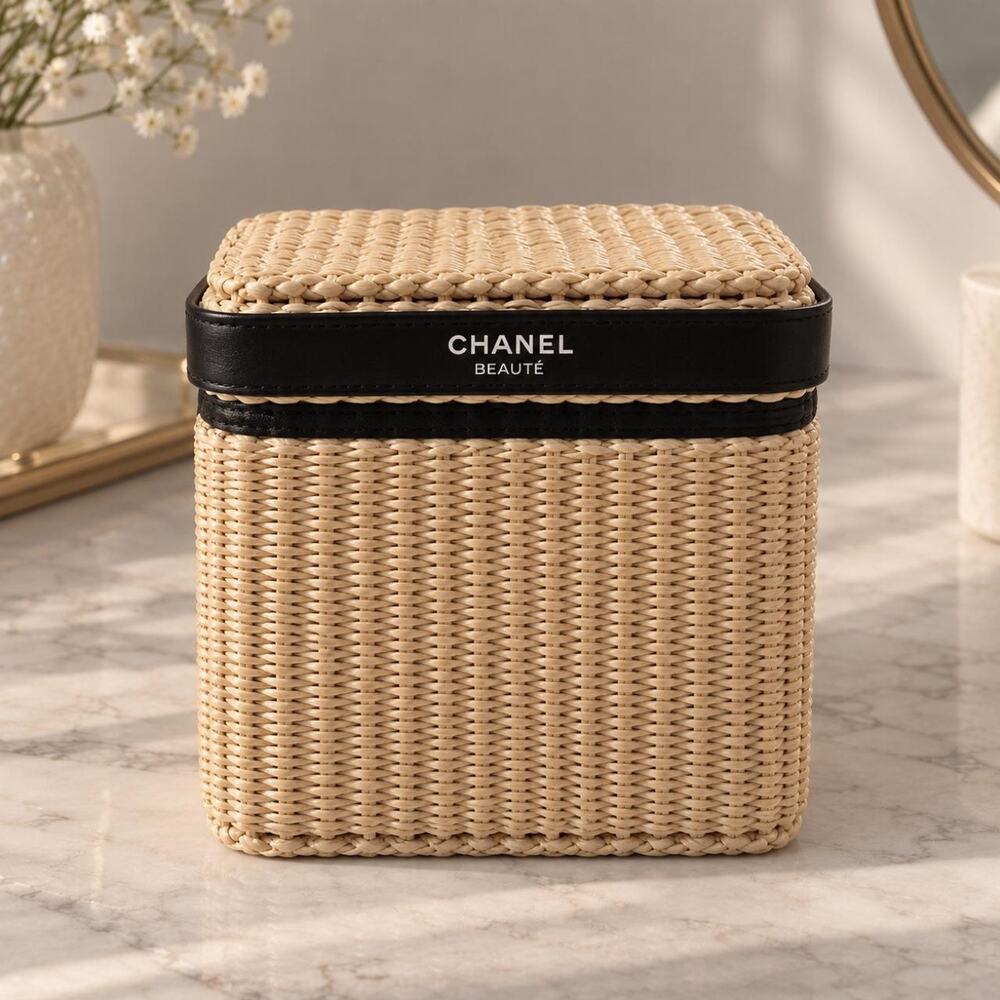 Chanel beaute woven vanity case